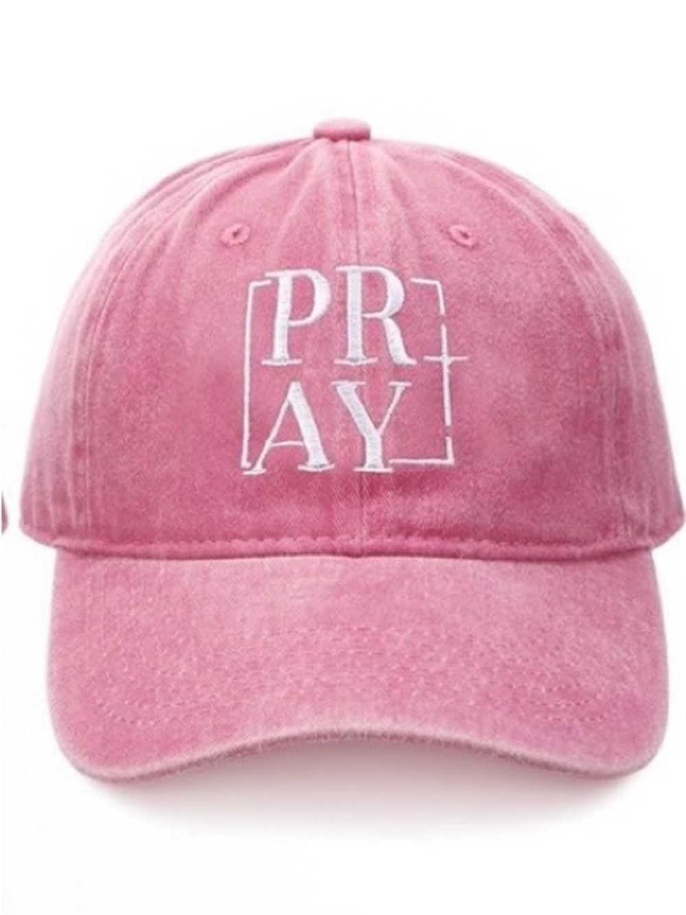 Pink Embroidered Baseball Cap - Picture 5 of 6